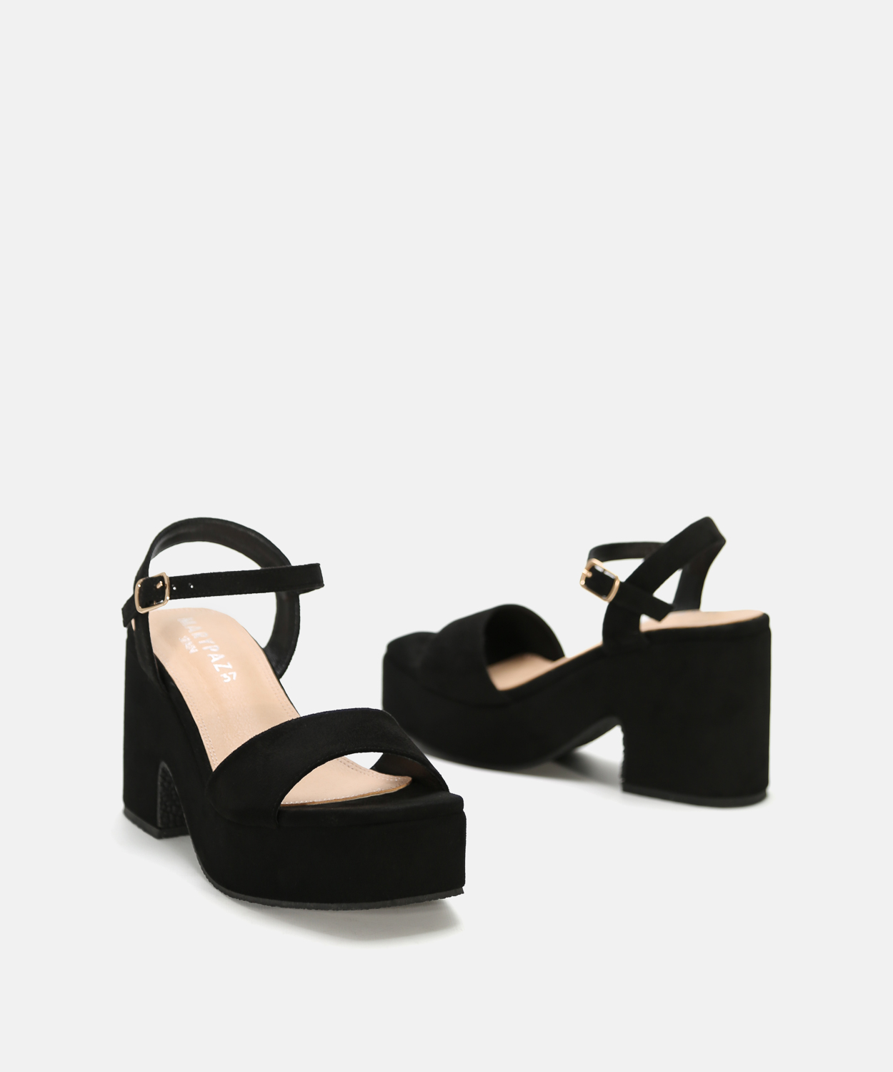 Sandalia plataforma negra  image number null